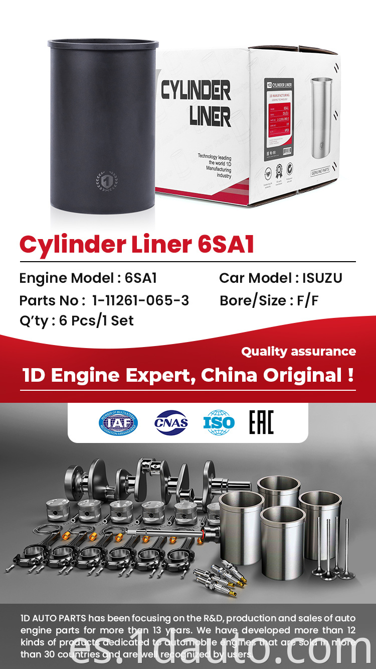 Engine Part Cylinder Liner 6SA1